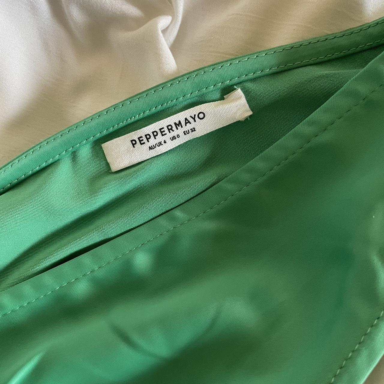 Peppermayo Loren maxi slip dress in jade green... Depop