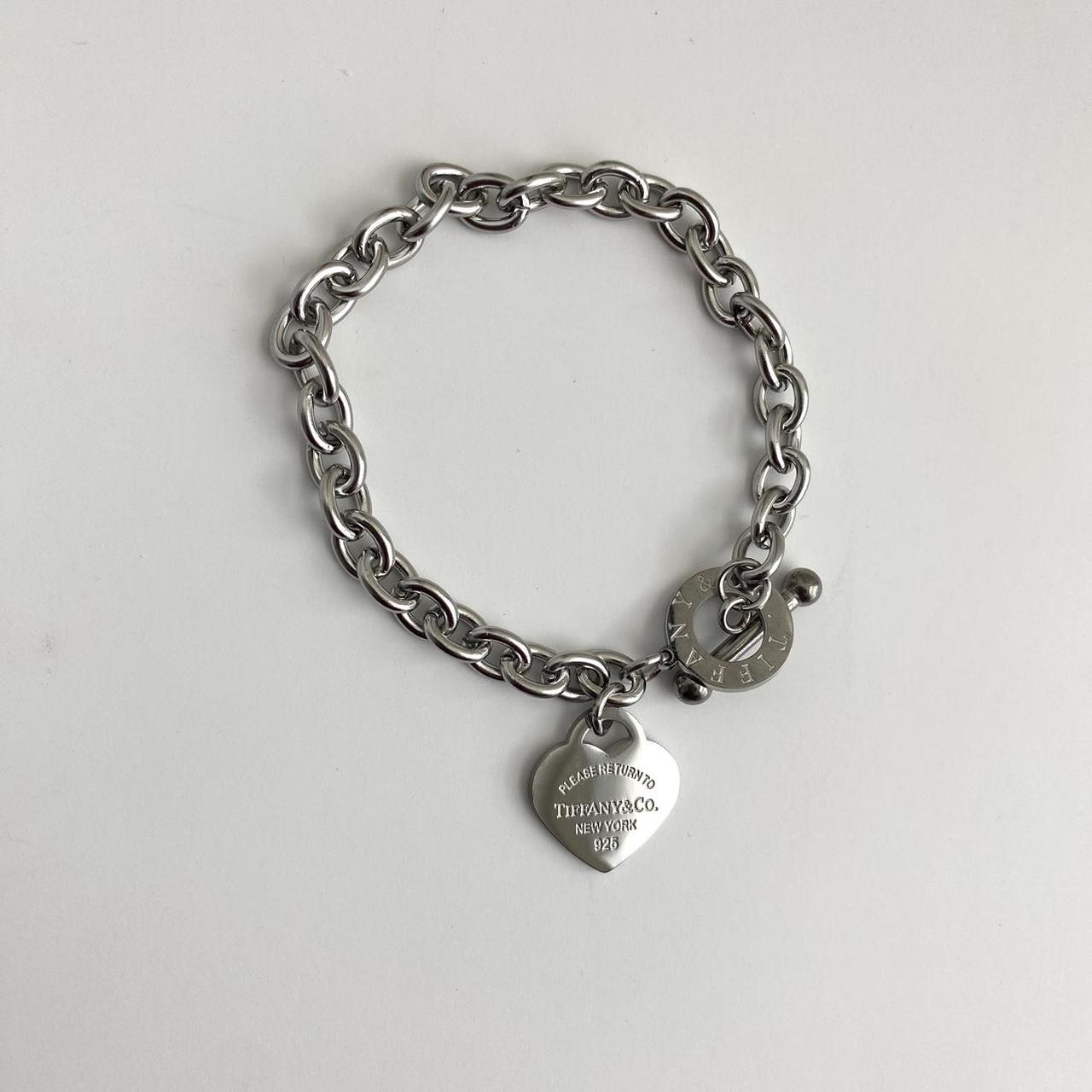 Tiffany & Co. Repurposed Silver Toggle Bracelet 7... - Depop