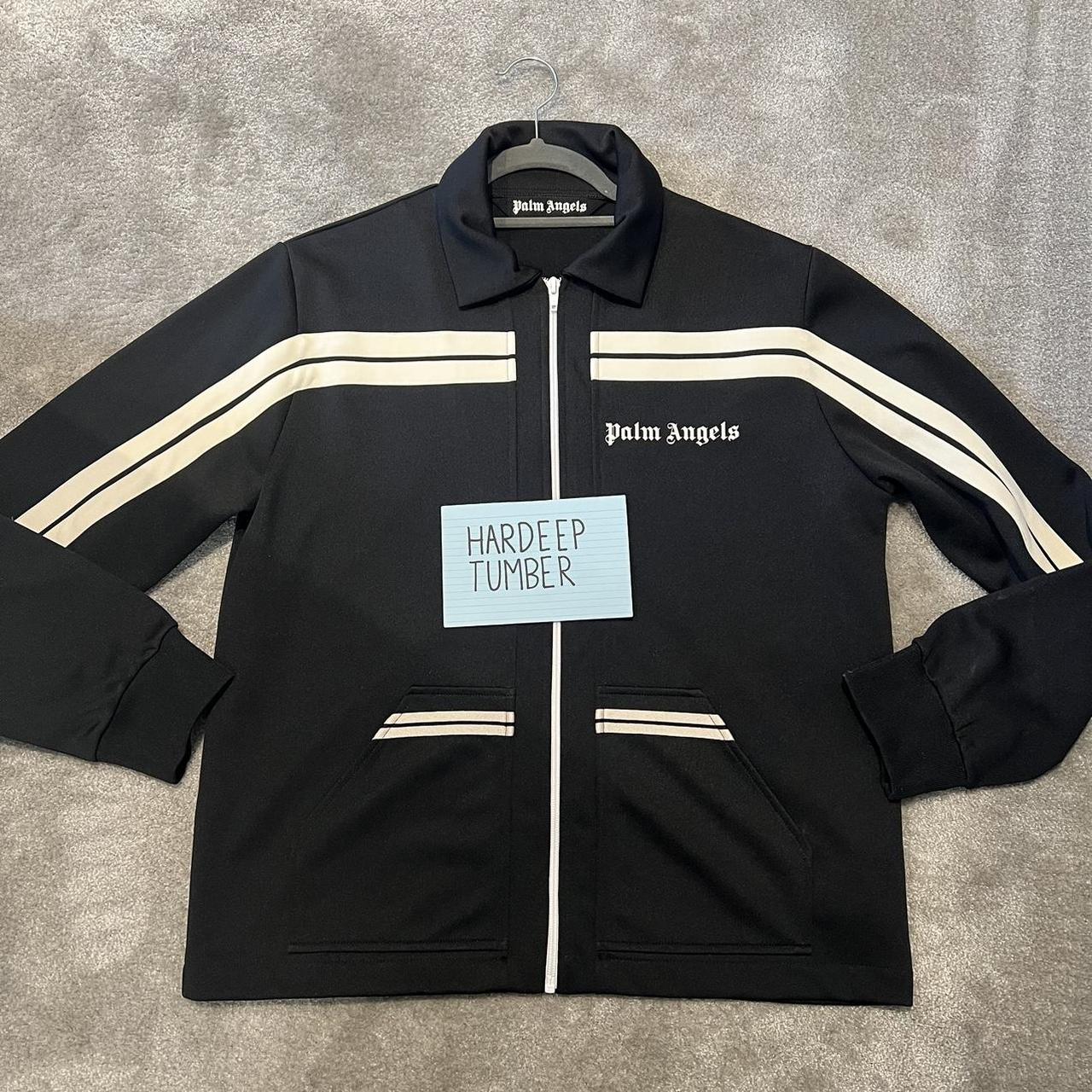 PALM ANGELS ZIP TRACKSUIT JACKET, BLACK, SIZE Depop
