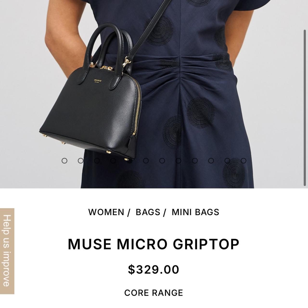 Muse Micro Griptop Oroton Muse Bag Oroton Muse Micro Griptop Black