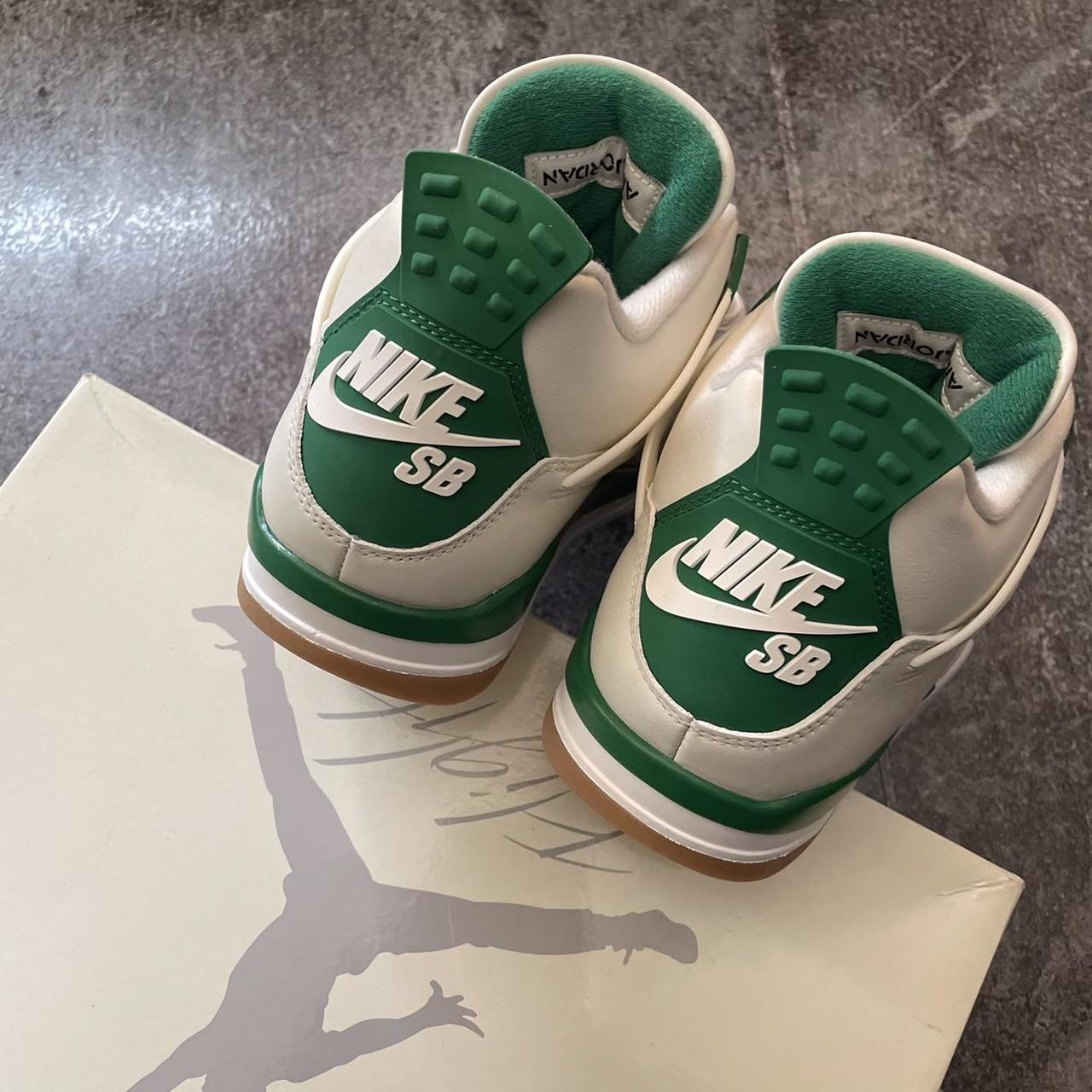 air jordan 4 summit white pine green
