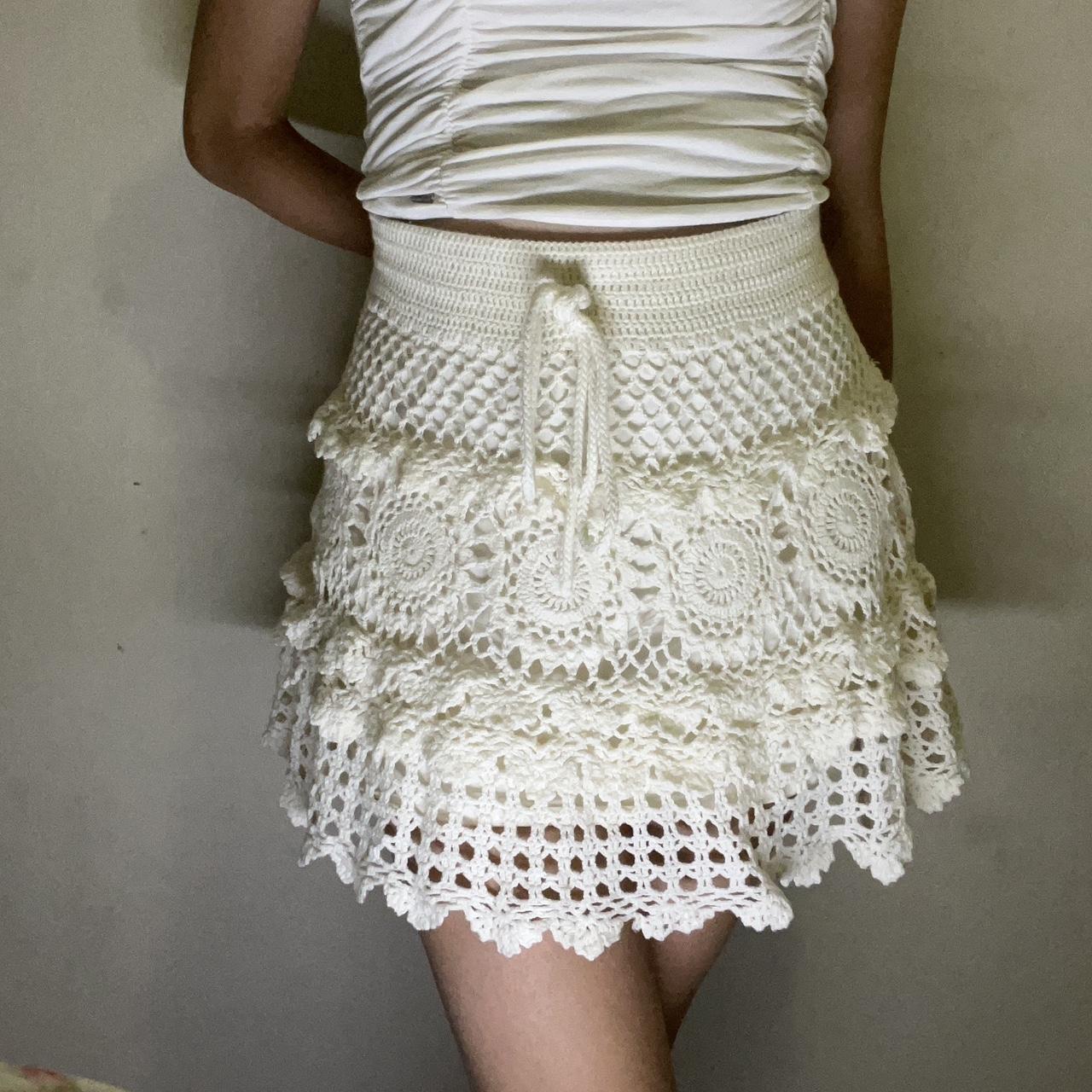 Pretty crochet siren core mini skirt. Perfect to... - Depop