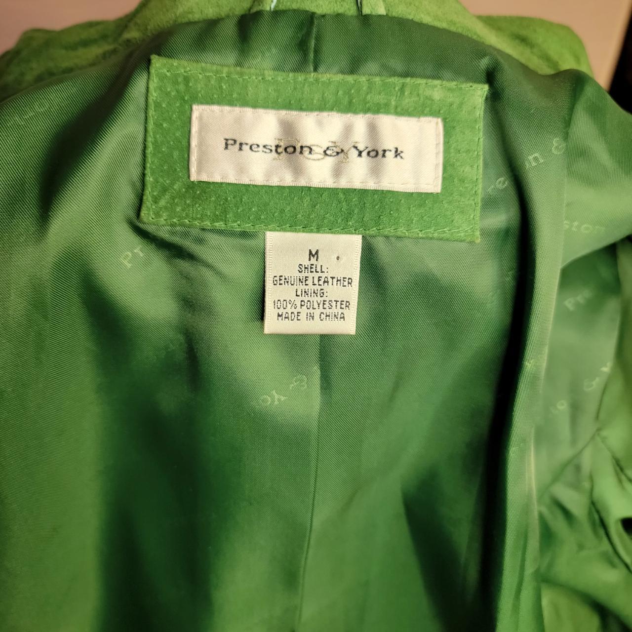 Green leather jacket. very soft. great condition.... - Depop