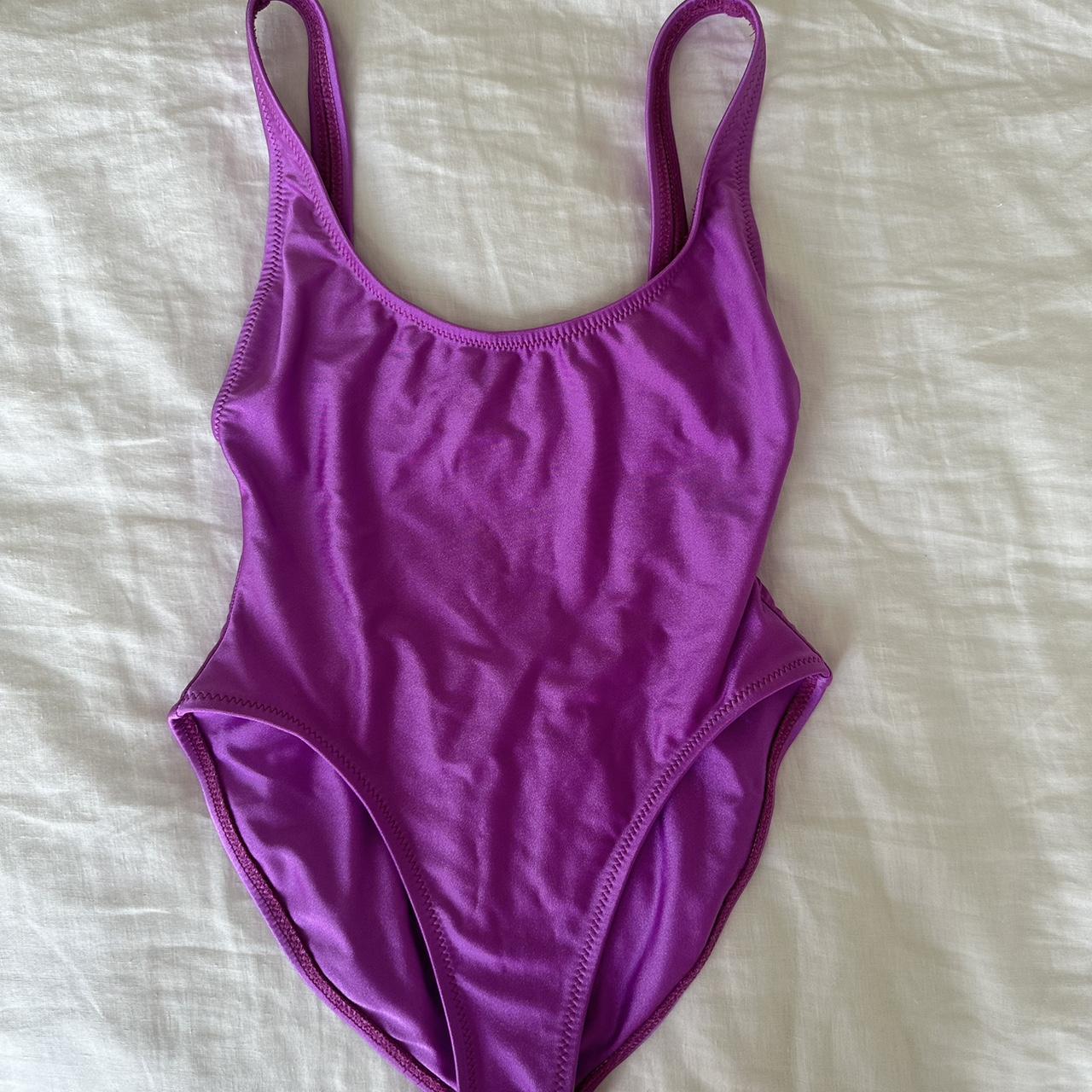 Lovewave bright purple one piece swimsuit - Depop