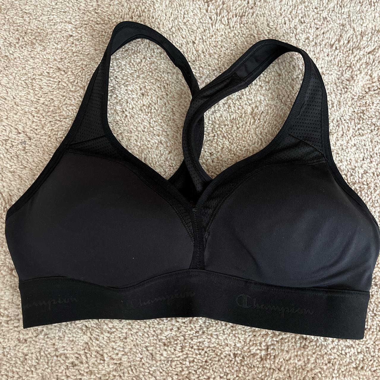 Champion high support black sports bra Tag is cut... - Depop