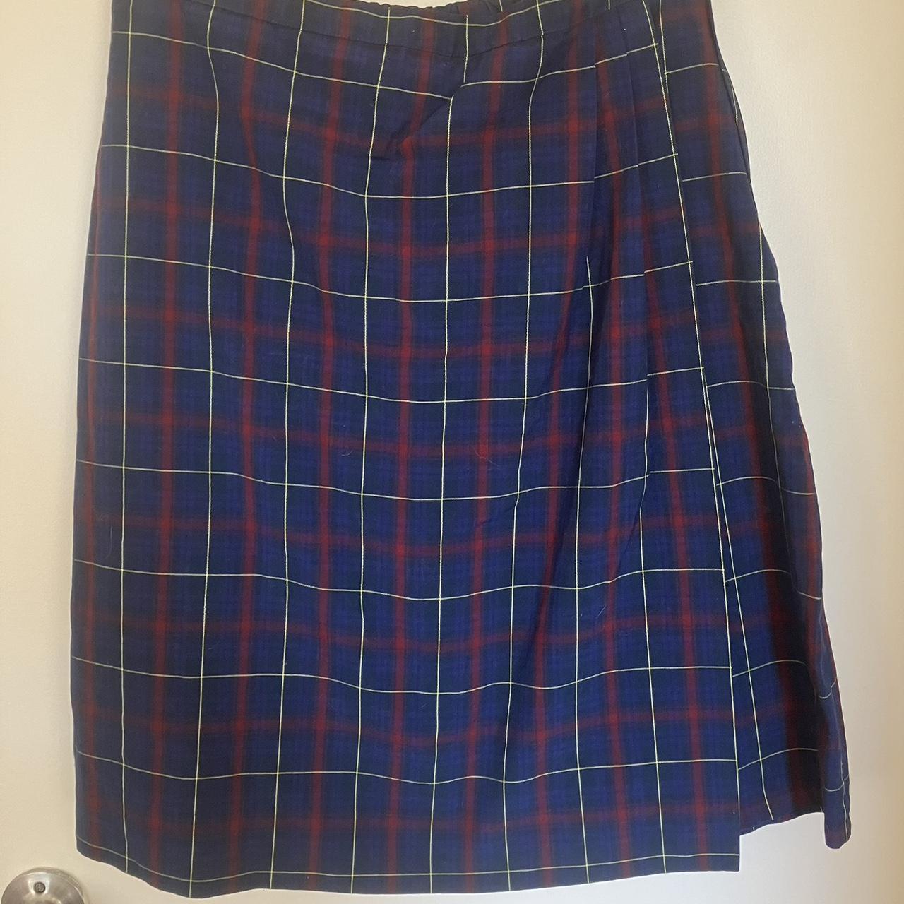 Cute preppy vintage skort. Elastic on waistband and... - Depop