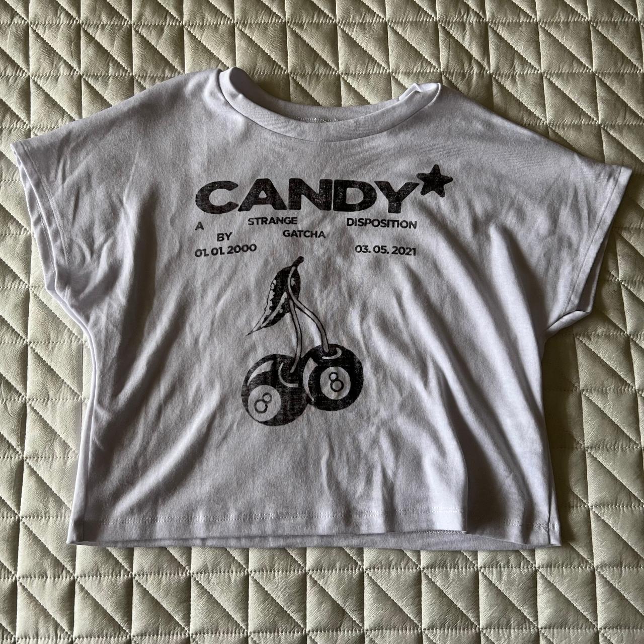 Graphic White Tee - never worn before! - size not... - Depop