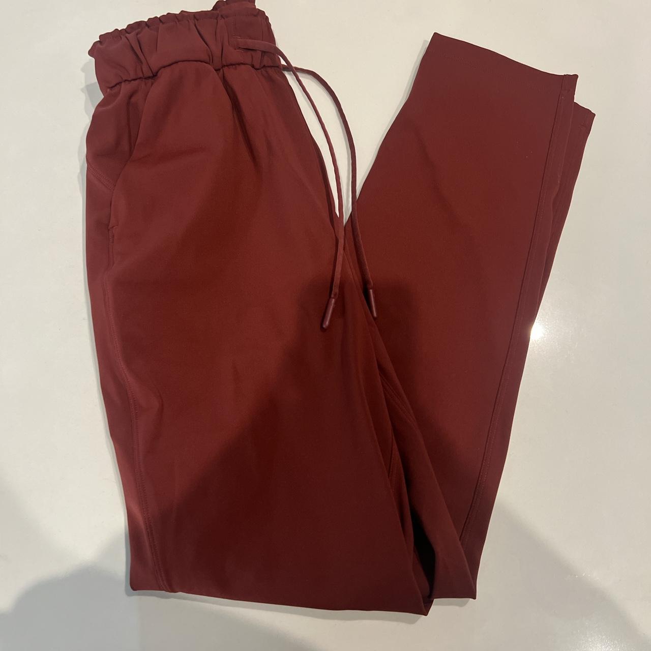 Lululemon Stretch High-Rise Pant 7/8 Length in Red - Depop