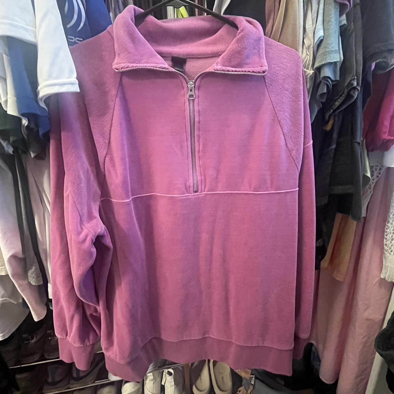 Wild fable velour pullover Purpleish-pink color... - Depop