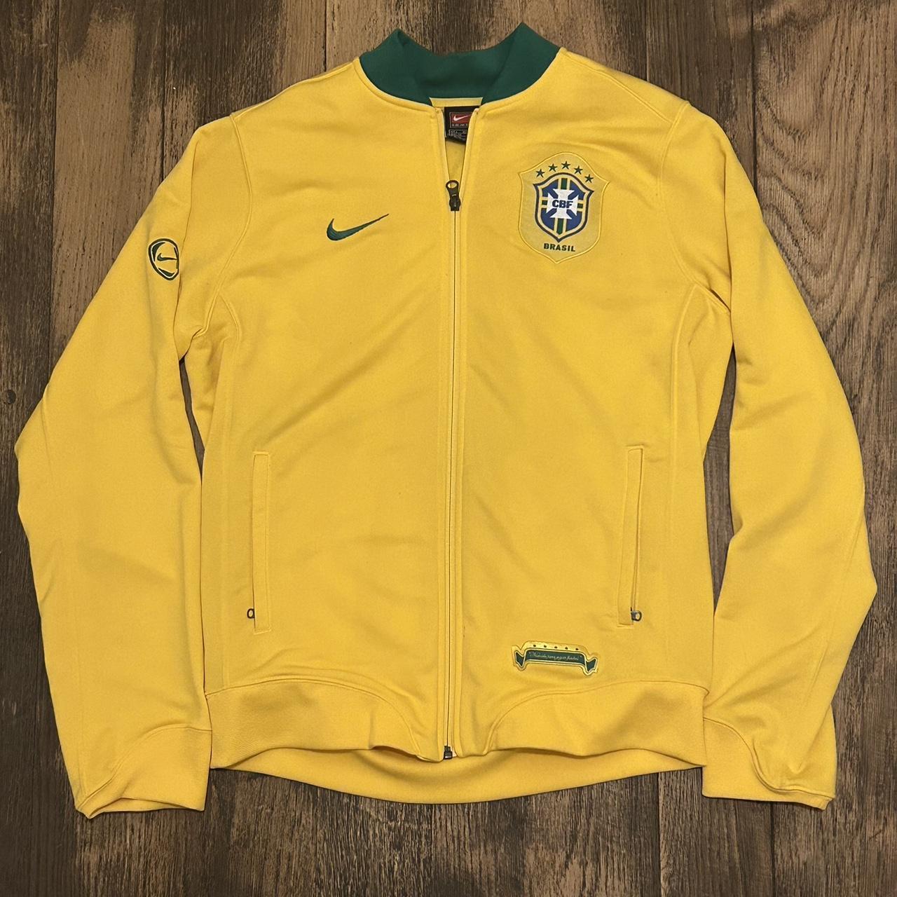 Vintage Nike Team Brazil Soccer Track Top #Brazil - Depop