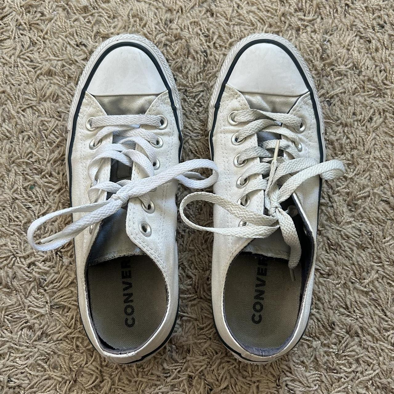 White low rise converse A bit dirty but can be. Depop