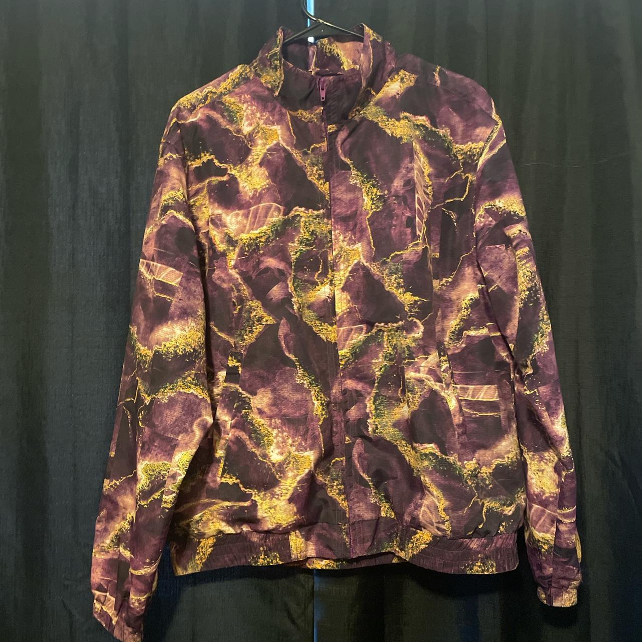 Supreme marble track jacket purple. Slight ripping...