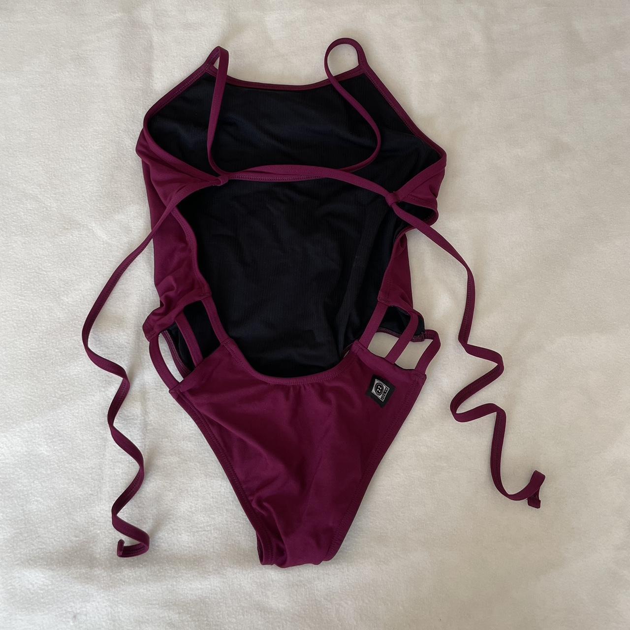 jolyn tie back magenta nico 3 swimsuit! (size 30)... - Depop