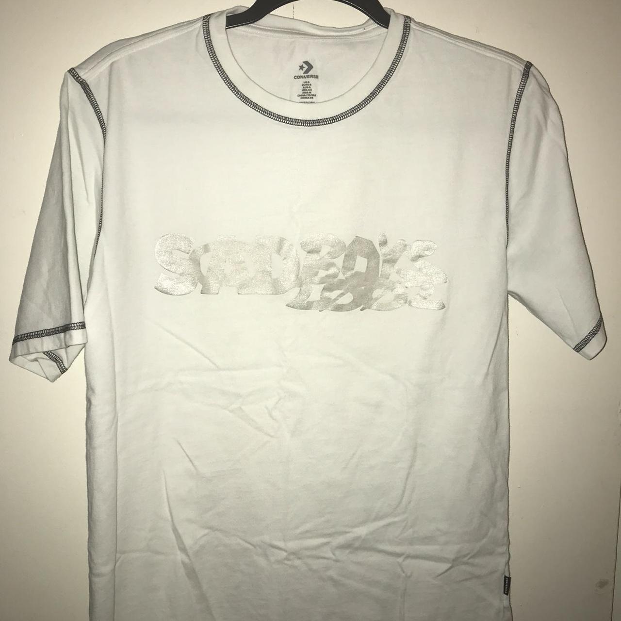 Converse Men's White T-shirt | Depop