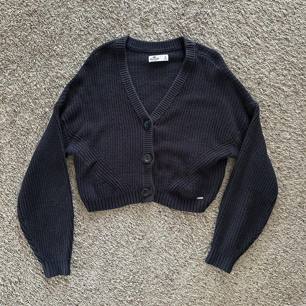 Hollister Co. Women's Black Cardigan | Depop