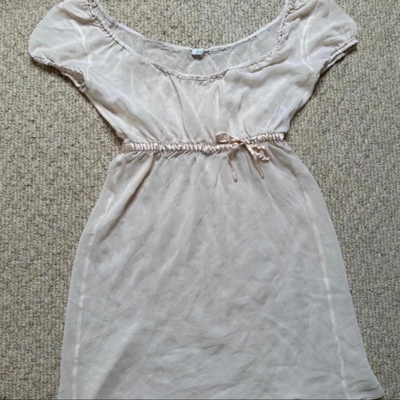 coquette sheer pale pink top never worn only tried... - Depop