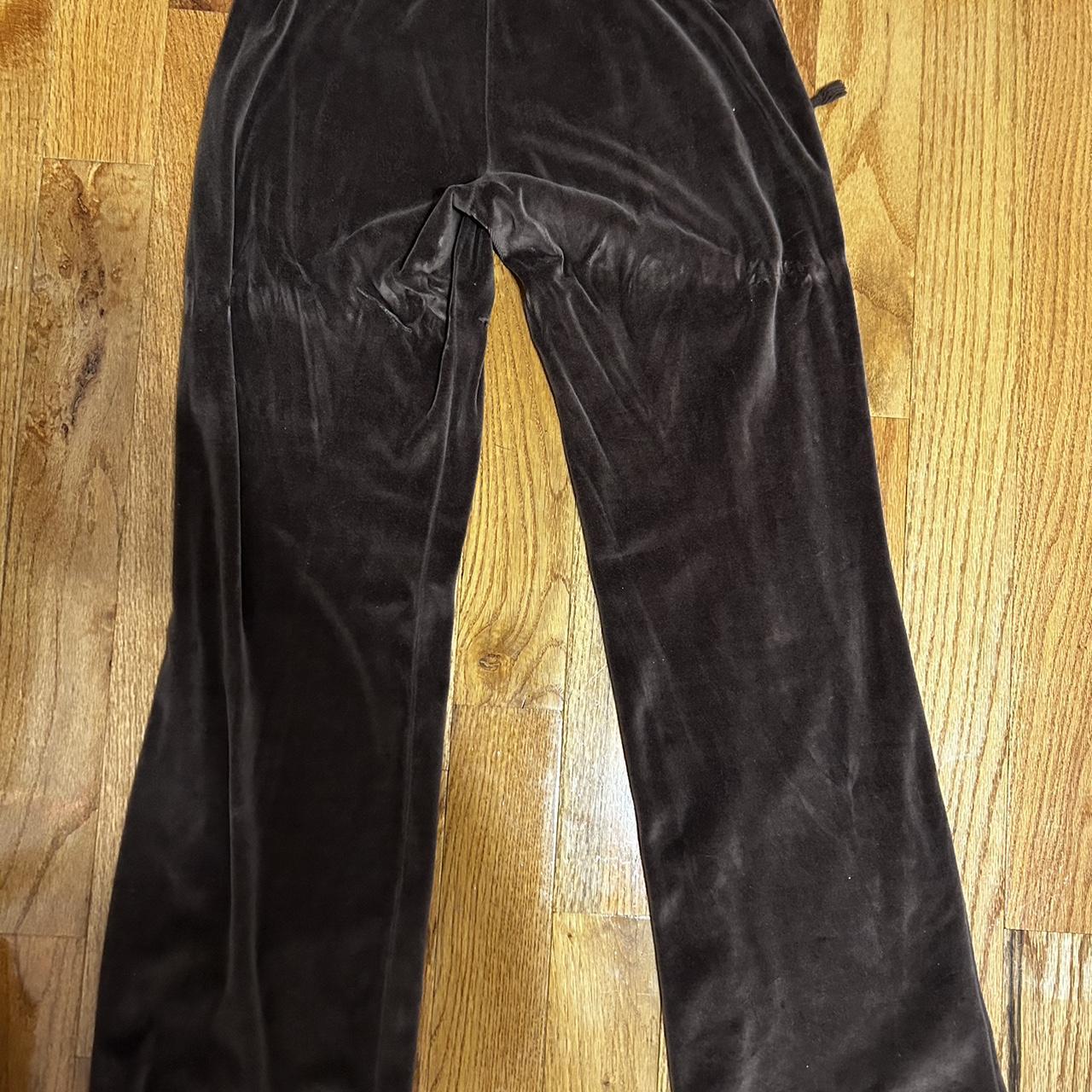velvet, brown, yoga pants Depop