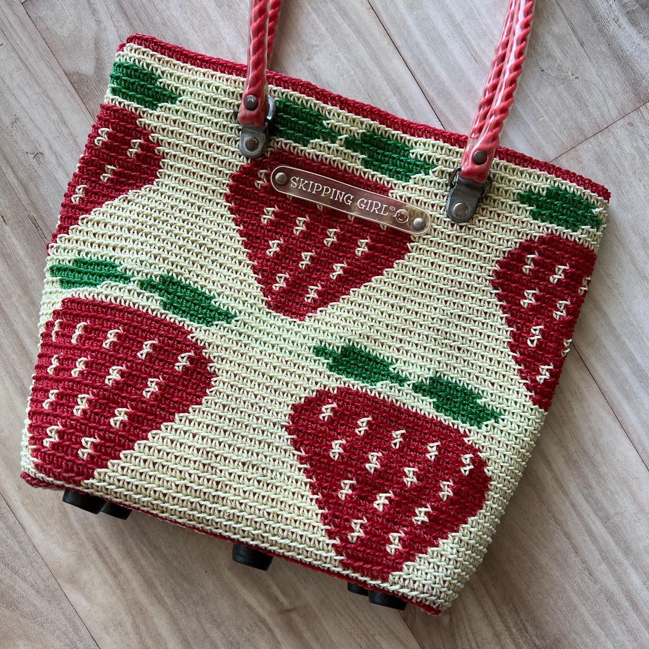 SKIPPING GIRL Tote Bag Strawberry outlets Retro Summer Y2K boho sustainable NWT