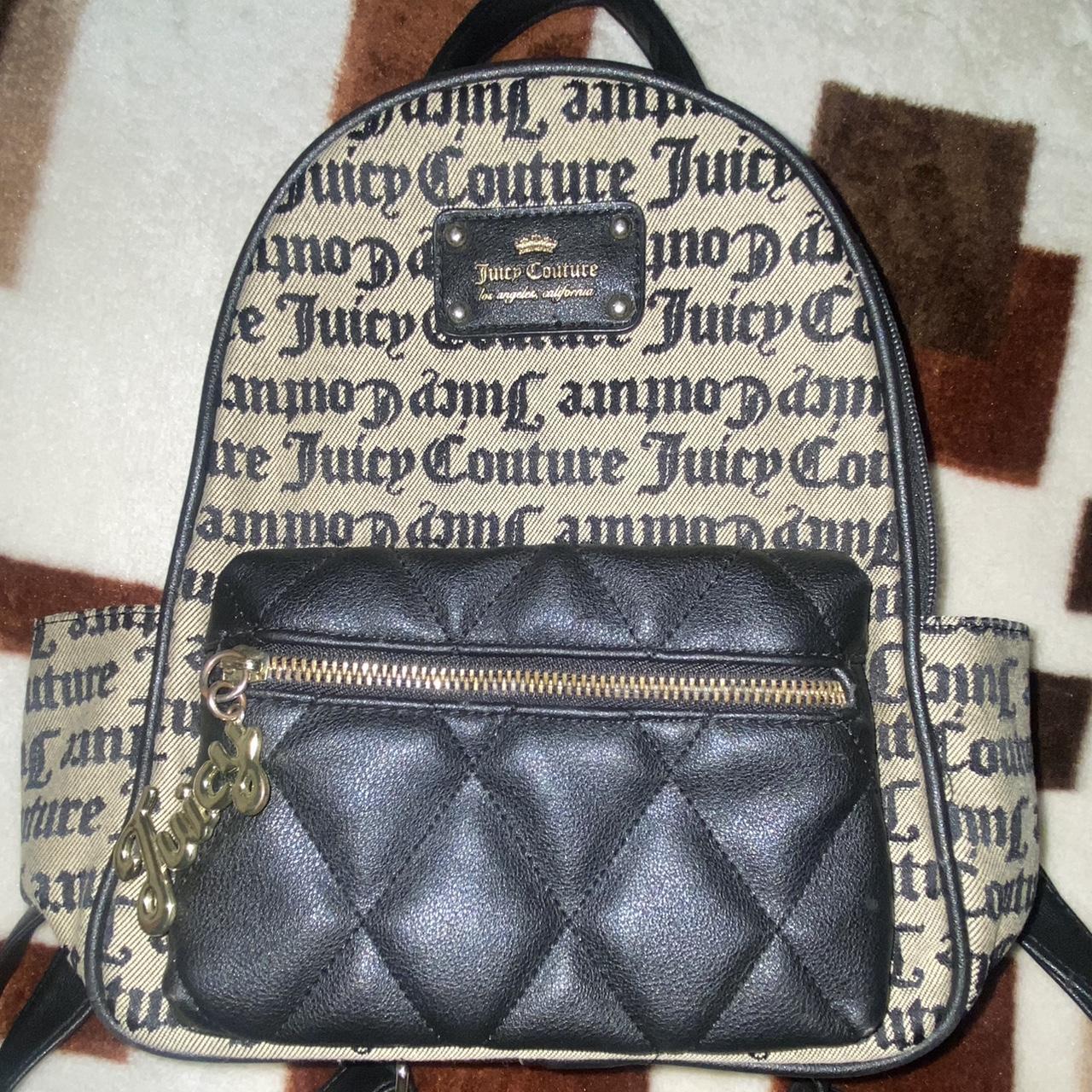 Juicy Couture Backpack Tan and black bag with the - Depop