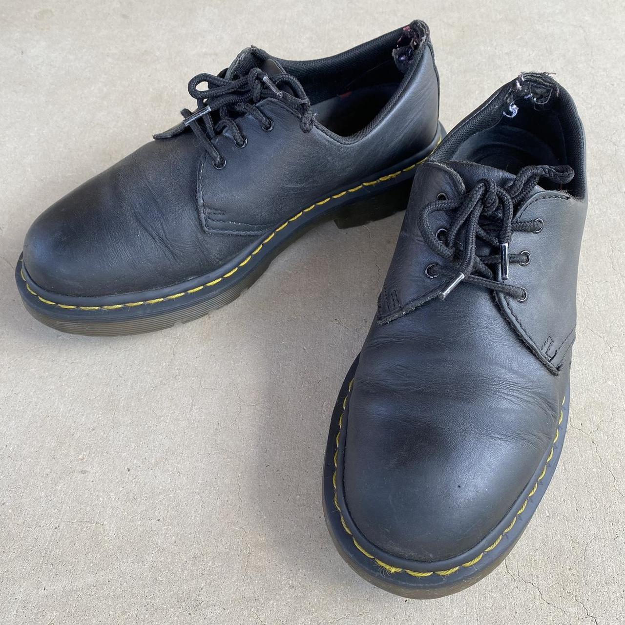 Dr. Martens Men's Black and Yellow Oxfords | Depop