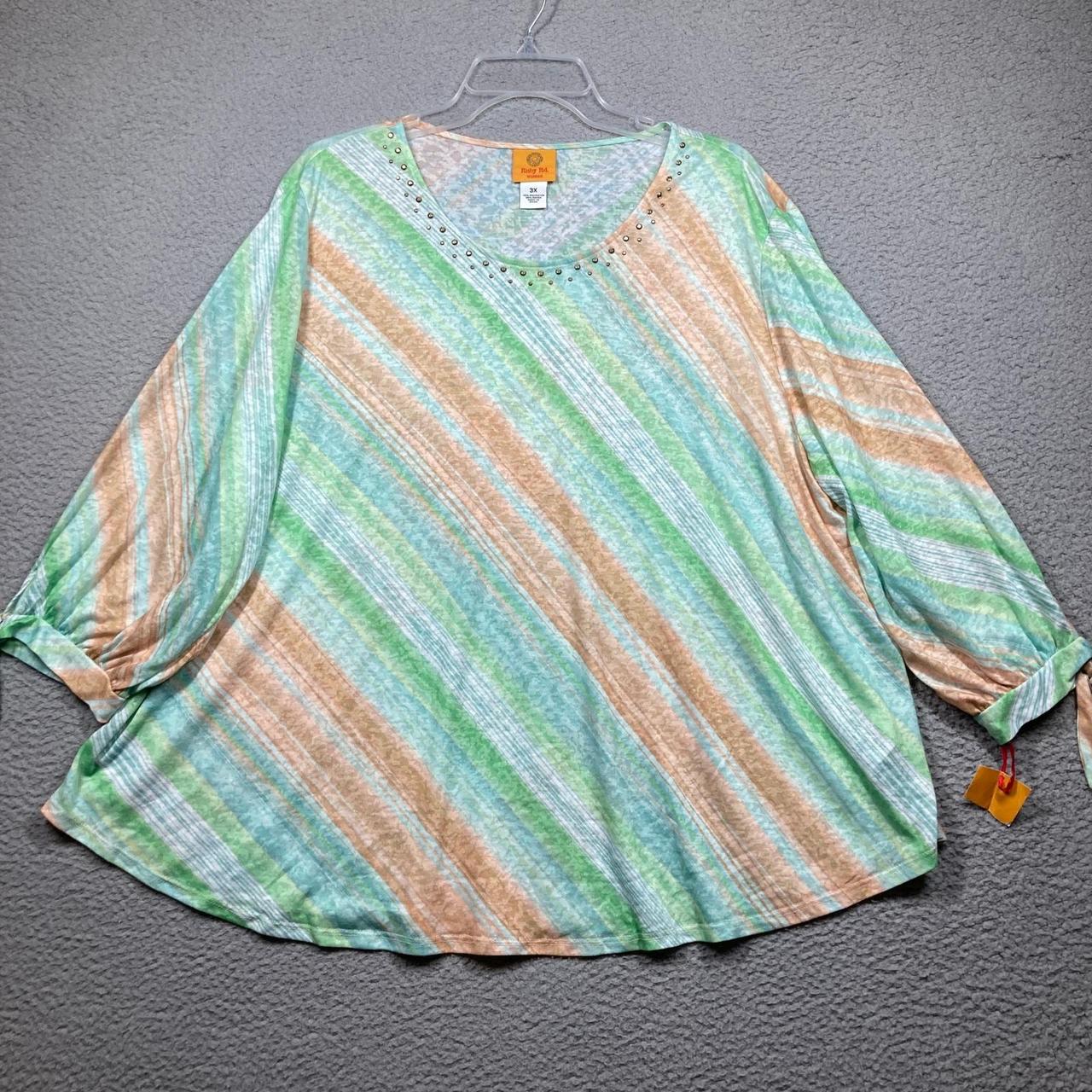 Ruby Rd. Women's Blouse - Green/Multi - 3XL – Rub… - image 1