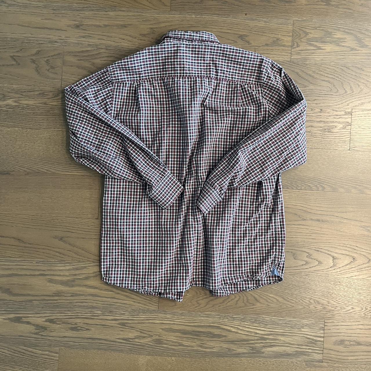 Plaid Patterned Button Up tagged at L fits like a Depop