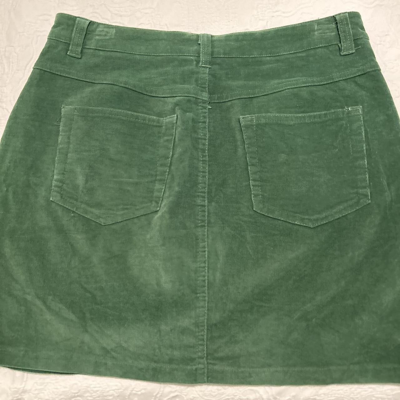 Green cords Skirt Worn but in good condition Depop