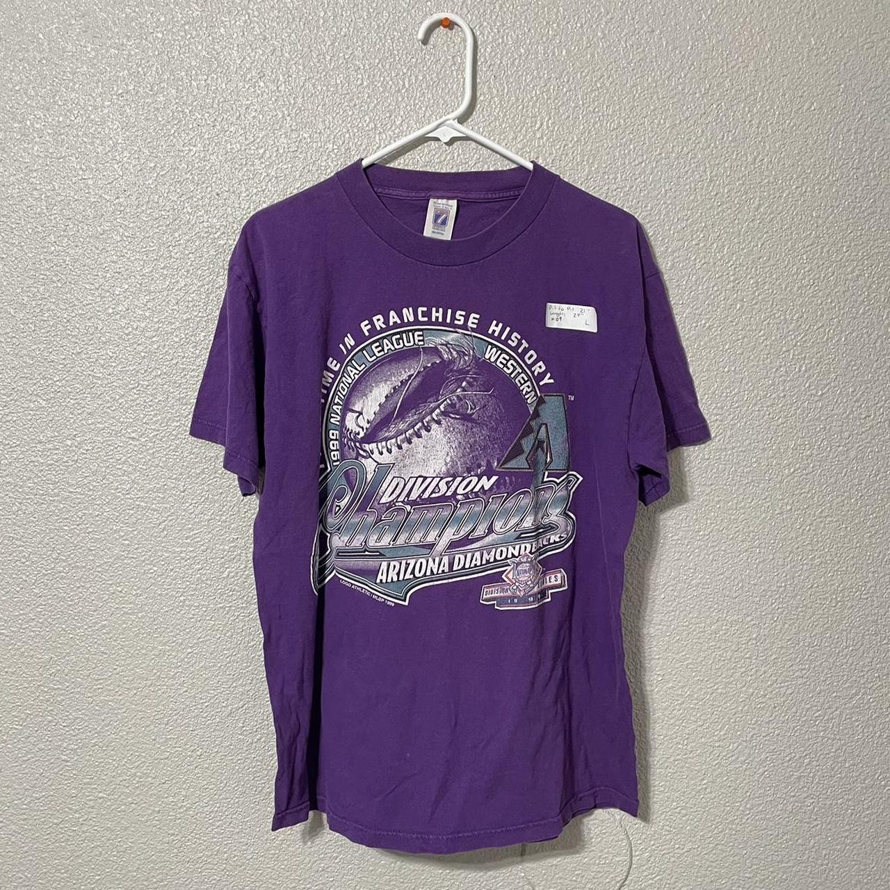 Vintage 1999 Arizona Diamondbacks purple t-shirt... - Depop