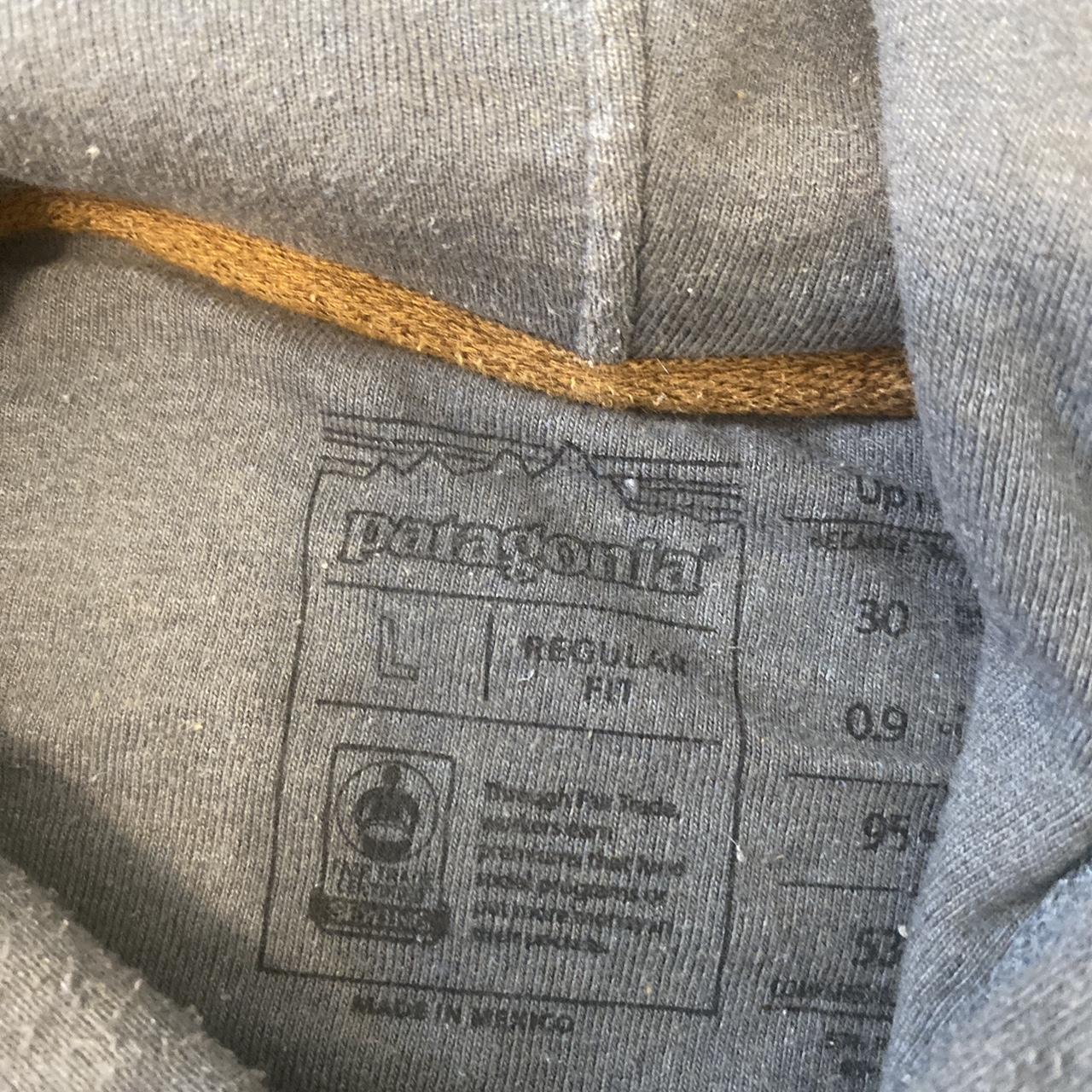 patagonia grey blank hoodie size L perfect condition... - Depop