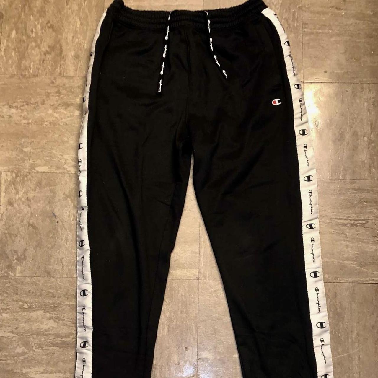 Men's champion side outlet tape track jogger pants