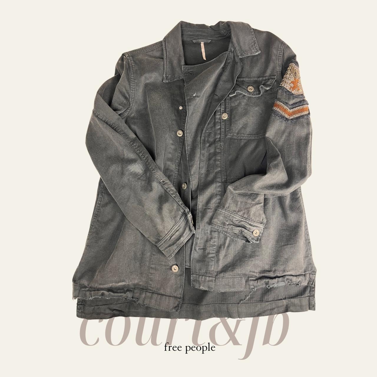 Free People, embellished washed black Depop