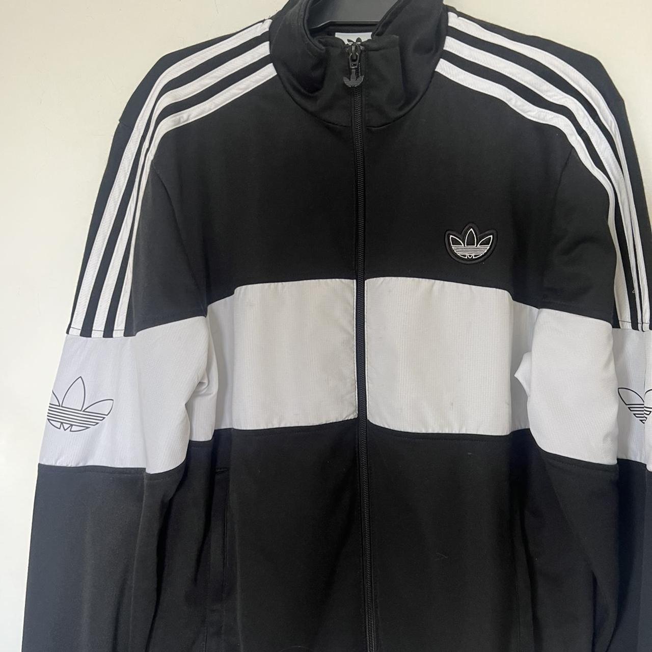 Adidas Originals Women's Black and White Jacket | Depop