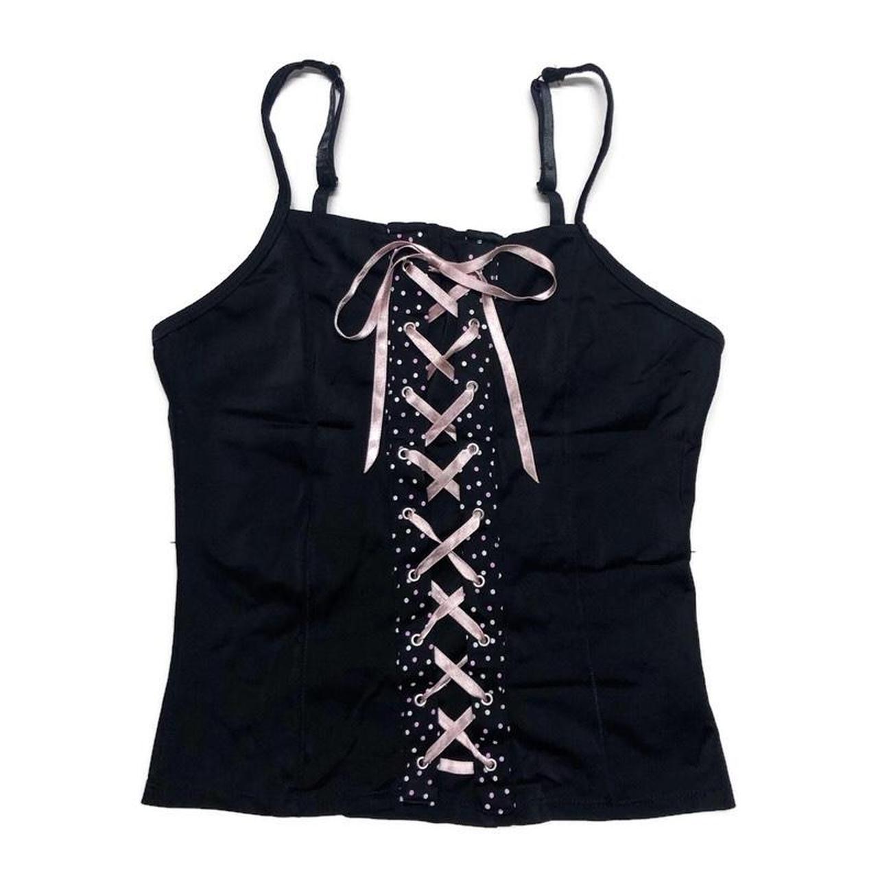 Ann Summers Womens Black And Pink Vest Depop