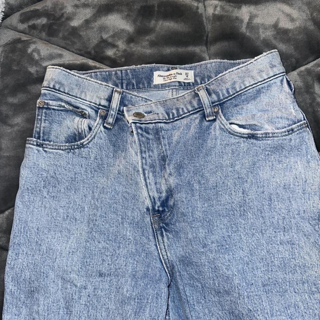 Abercrombie The 90s straight ultra high rise jeans.... - Depop