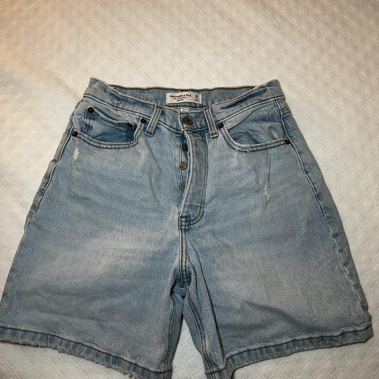 Abercrombie & Fitch Women's Blue Shorts | Depop