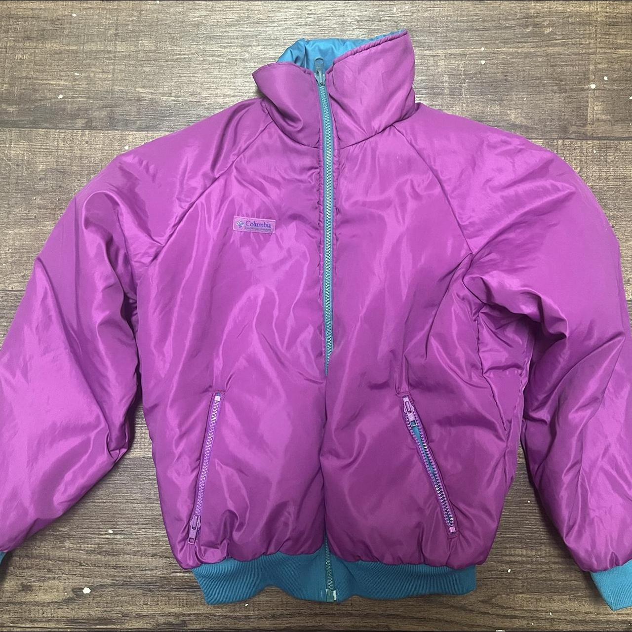 Columbia Sportswear Women's Pink and Purple Jacket | Depop