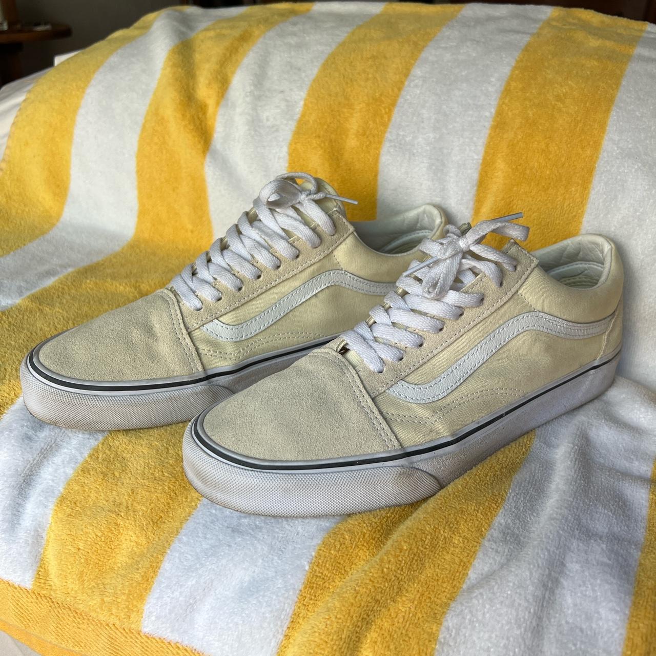 - Vans Old Skool Canvas, light cream/beige Men’s... - Depop