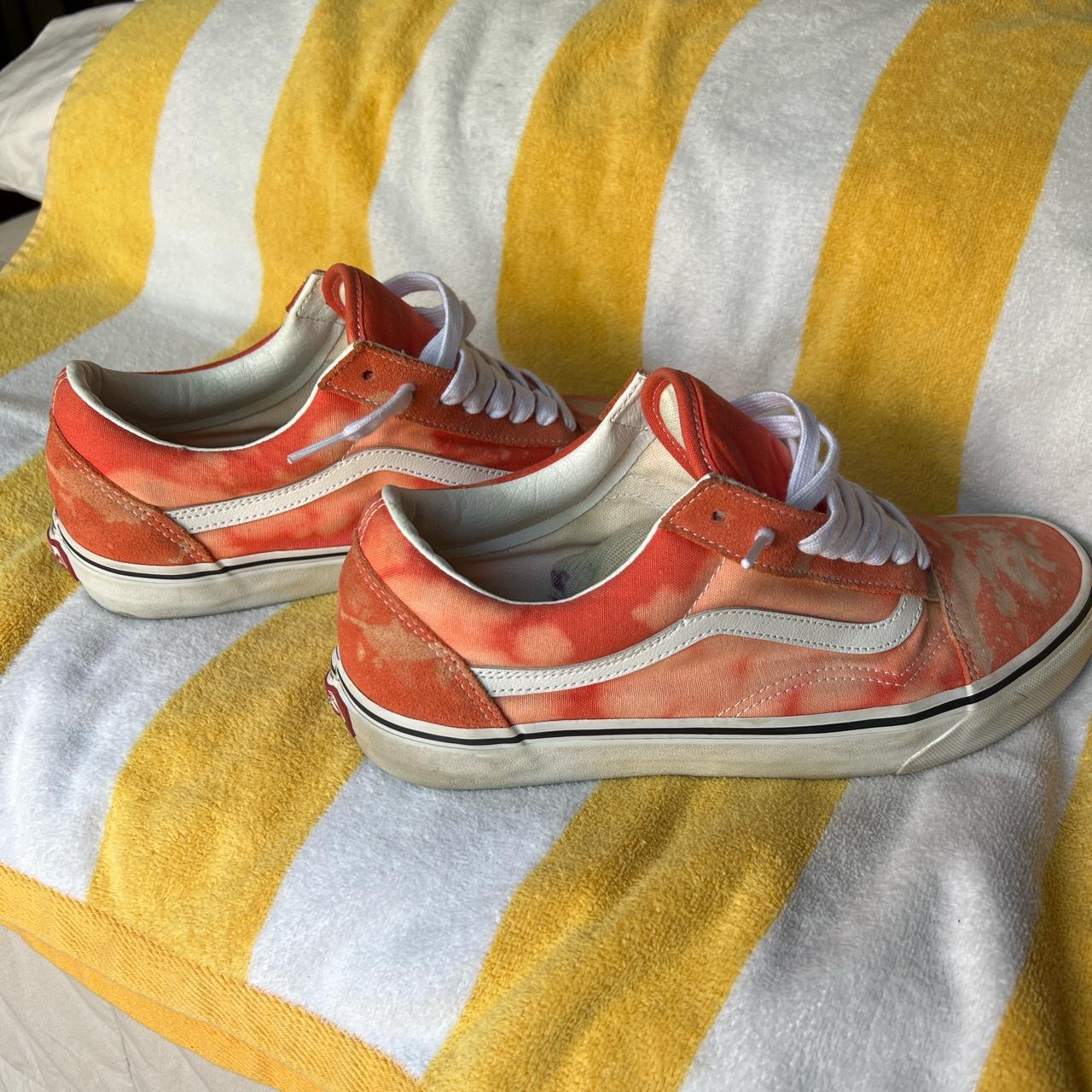  Vans Old Skool, bleachdyed tiger orange Men’s US... Depop