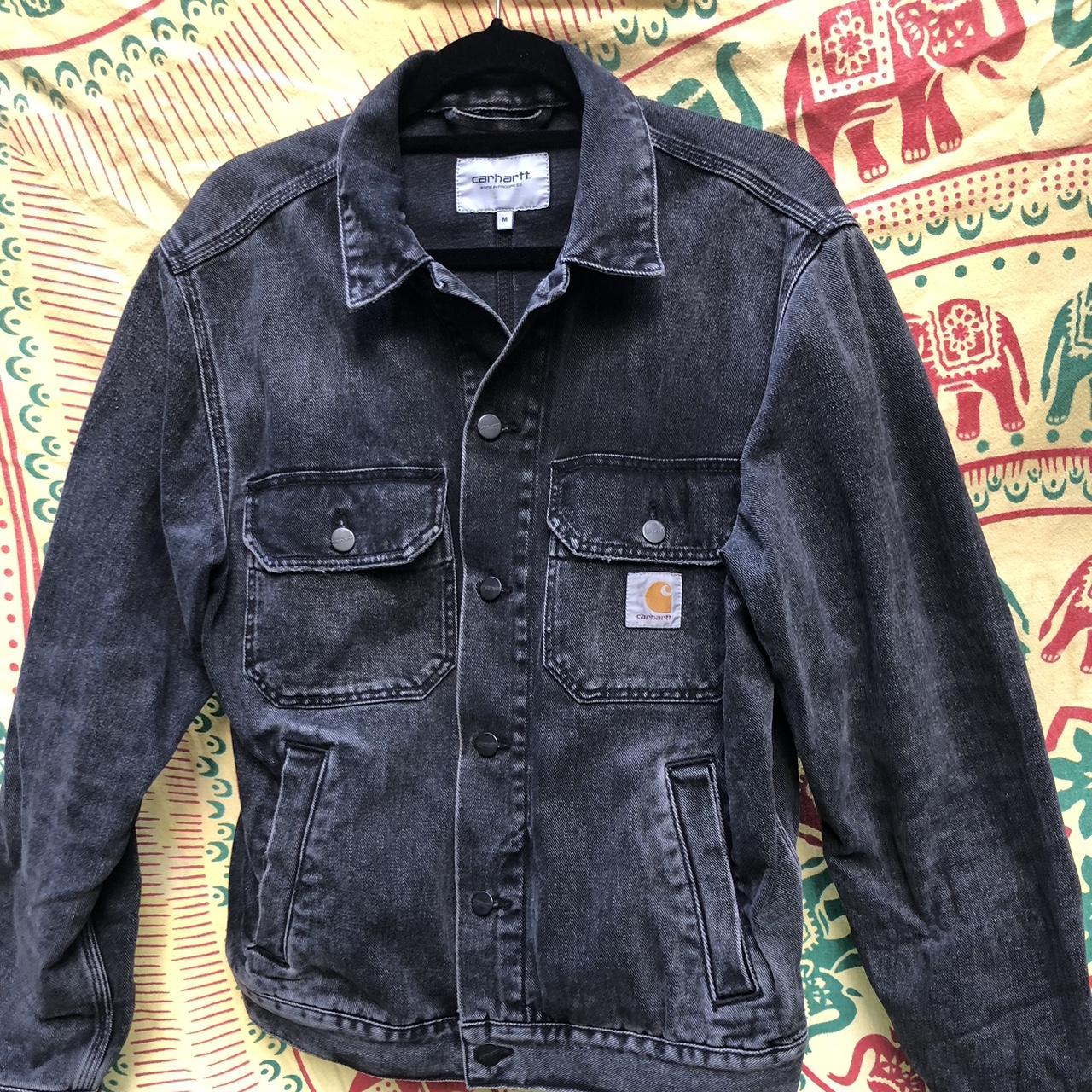 Carhartt WIP denim jacket size M Worn but loads of... - Depop