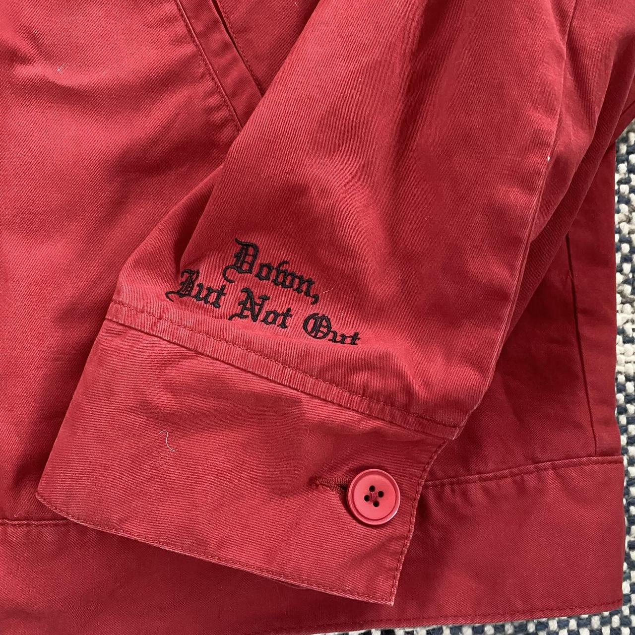 Stray Rats red and black embroidered light | Depop