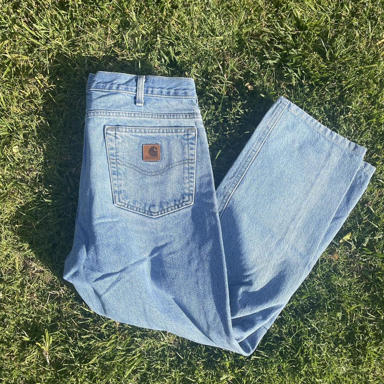 Carhartt Men's Blue Jeans Depop