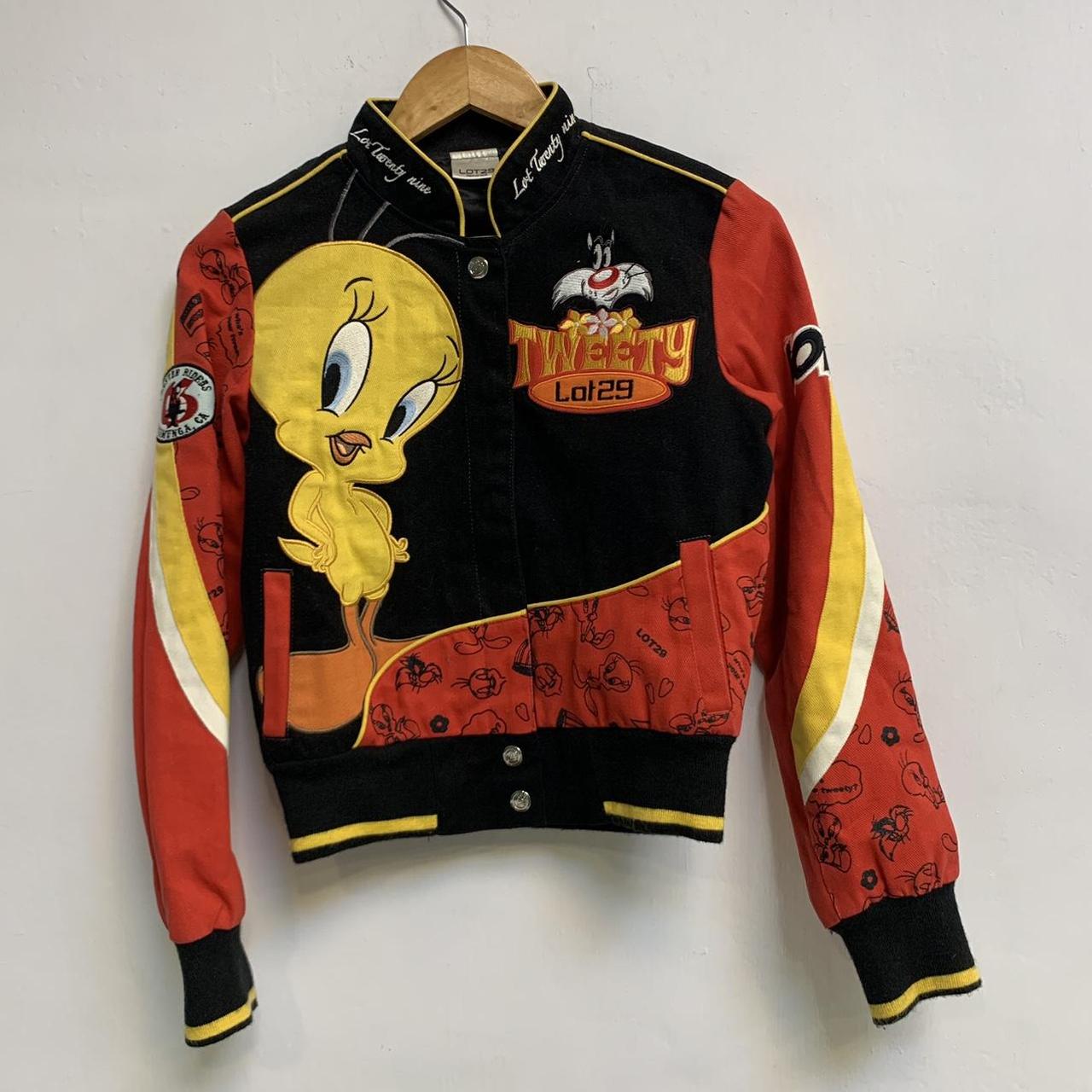 Looney Tunes Tweety Bird Embroidered Racing Lot 29... - Depop