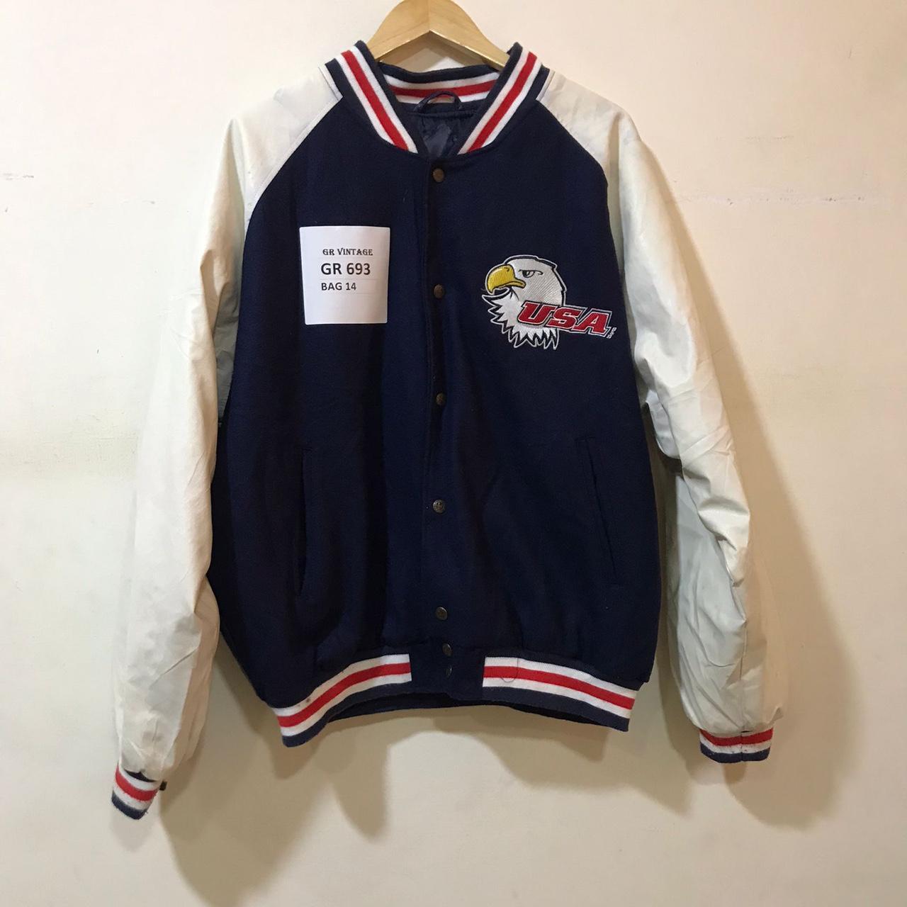 Steve-Barry USA Heavy Varsity Jacket... - Depop