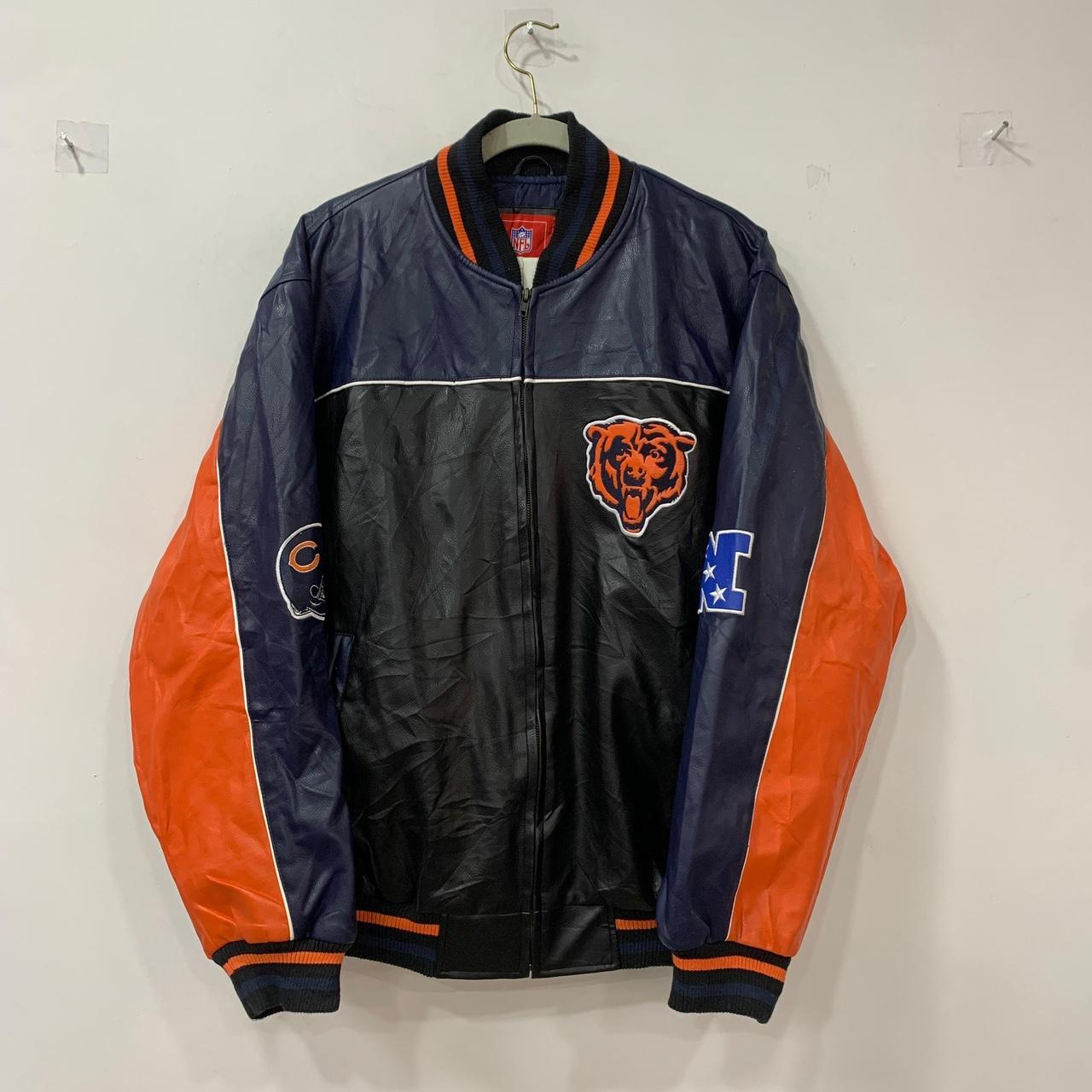 Vintage fashion Leather Chicago Bears Jacket