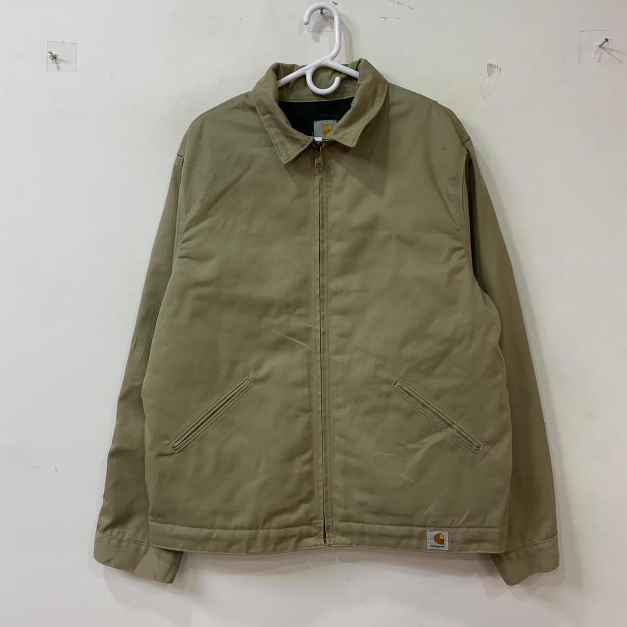 Carhartt j293 khi Jacket Size Large Quilted Tan Full. Depop