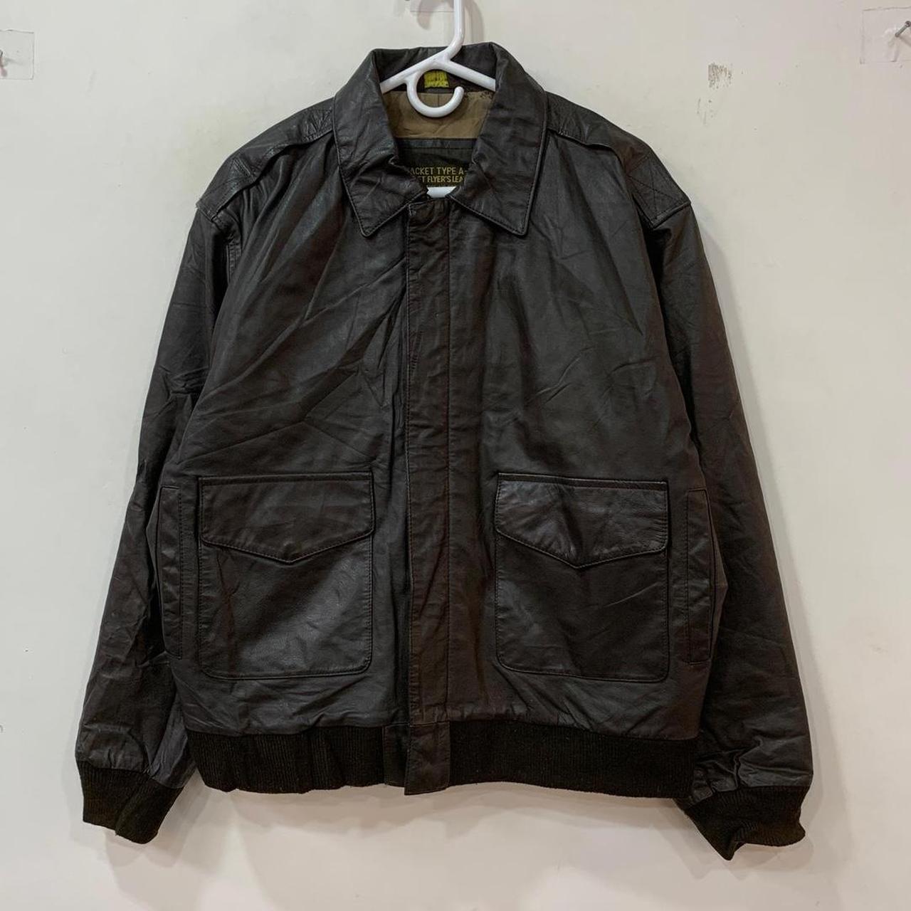 80s A-2 real leather bomber jacket ut Vintage A-2 Type
