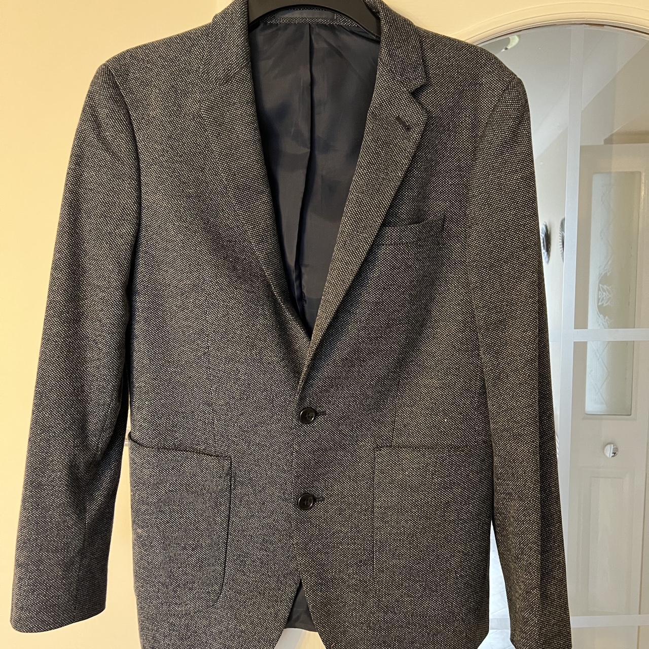 Men’s suit jacket from Burton in navy. Worn once... - Depop