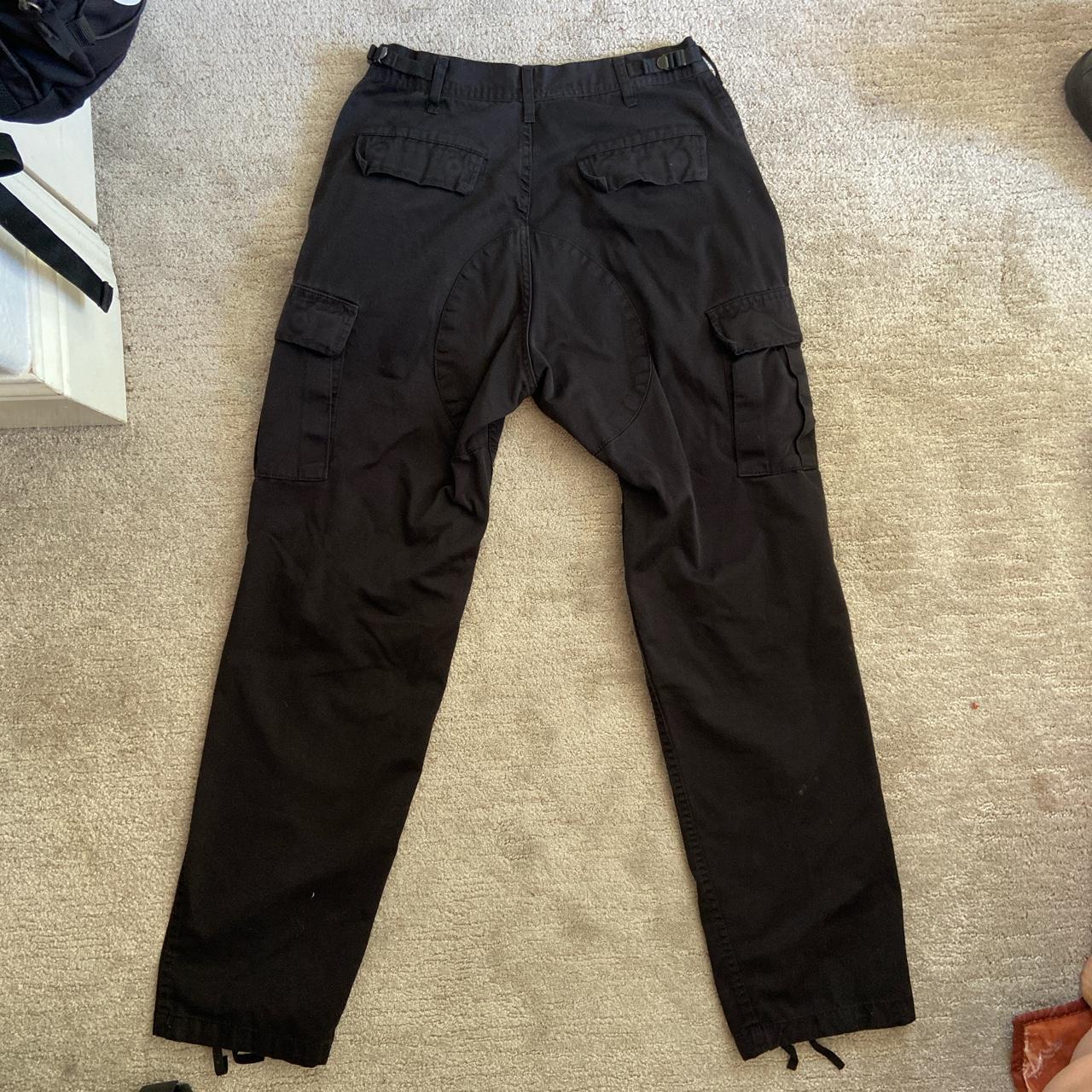 Adjustable Black Cargo Pants Waist: 27”-31” Inseam:... - Depop