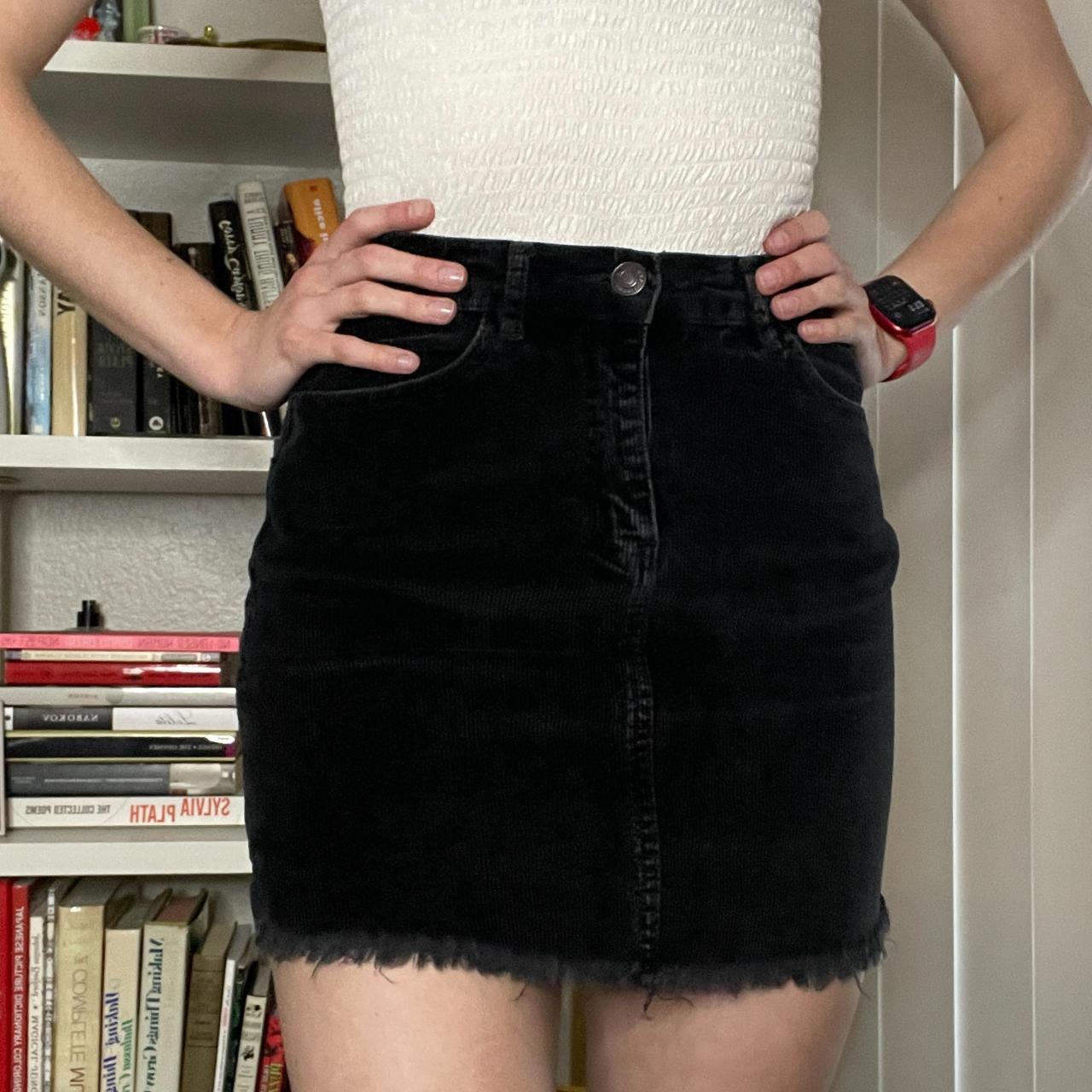 black corduroy pencil skirt from brandy melville Depop