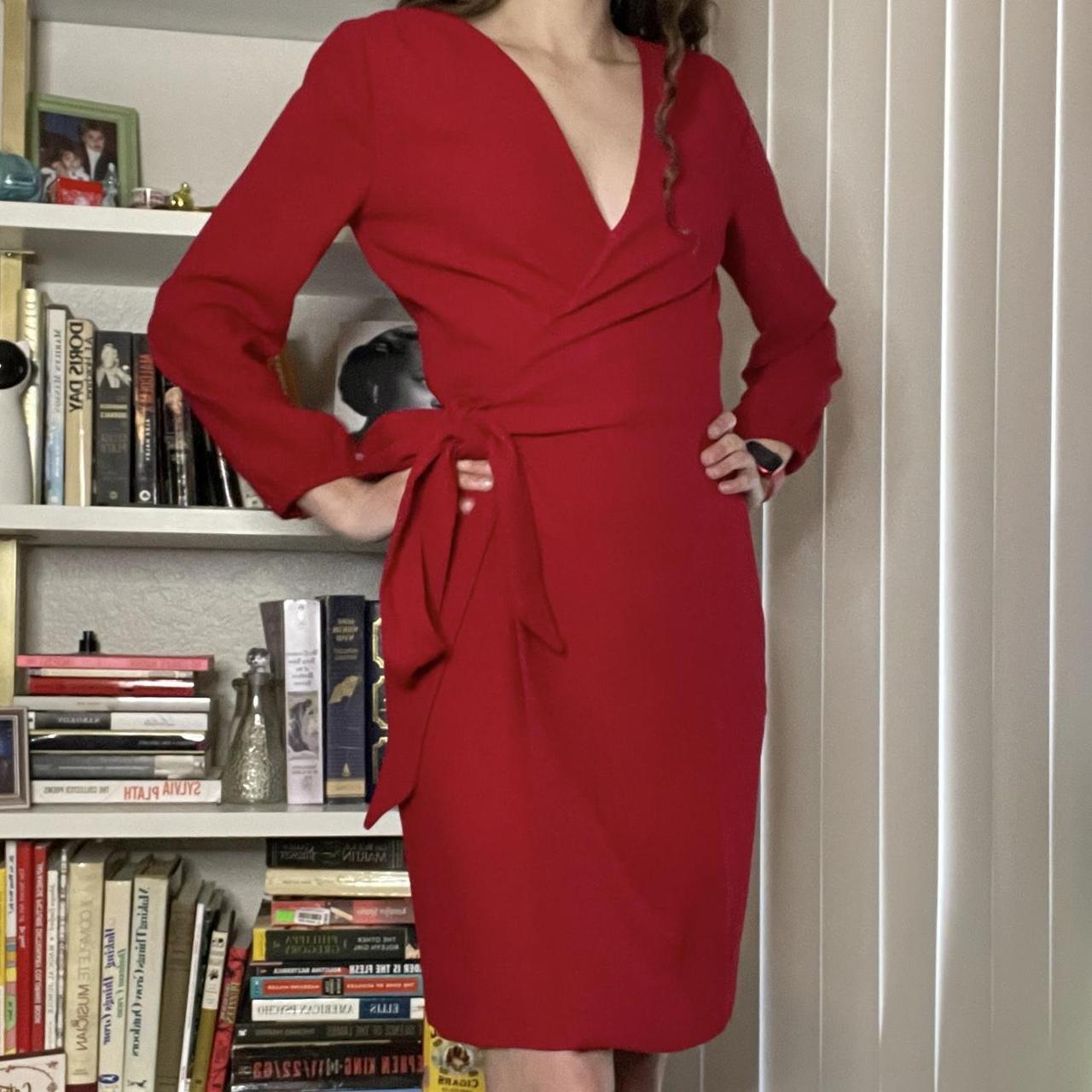 vintage red wrap dress no noticeable flaws 100